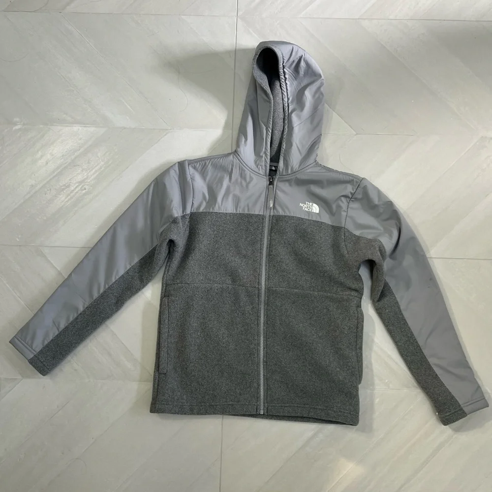 The North Face Kids Two-Tone Gray Hoodie Size large
